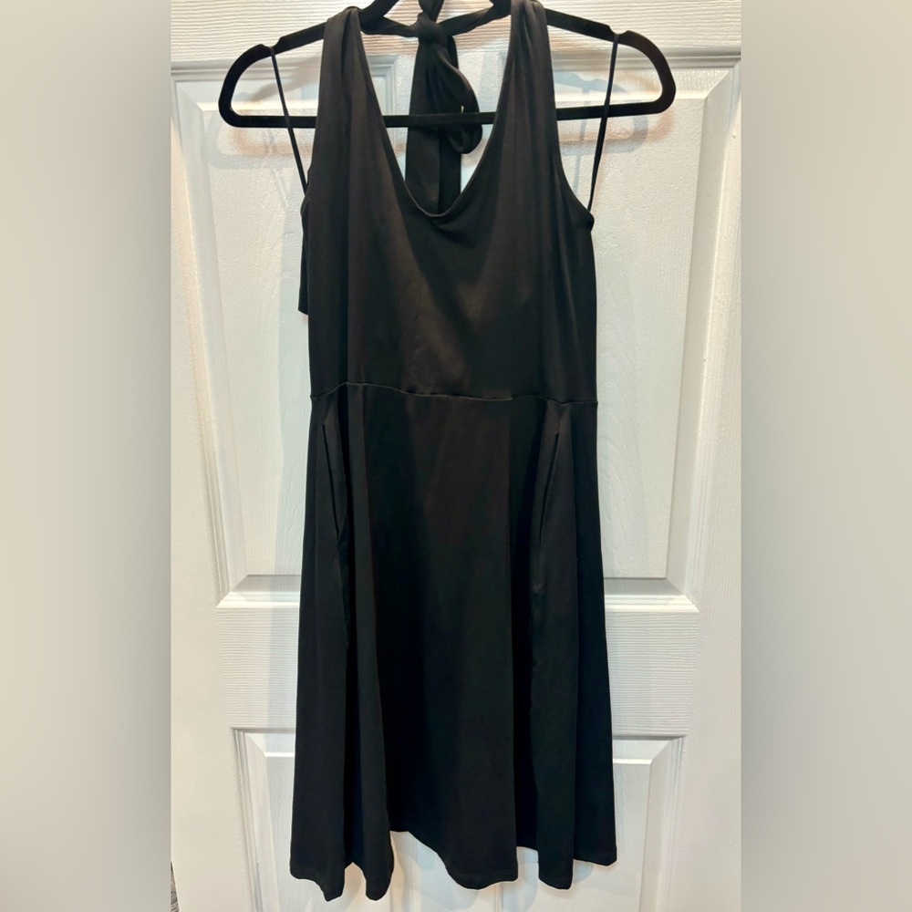 Pact Black Halter Dress (Size L)